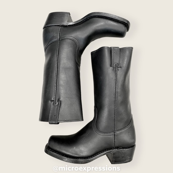 Frye Campus Cavalry 12L Black Real Leather Vintage Tall Knee High Comfy Boot - Picture 16 of 16